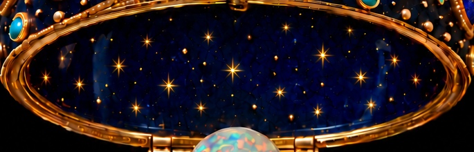 The canopy · a private night sky — cropped detail of The Light Within digital artwork