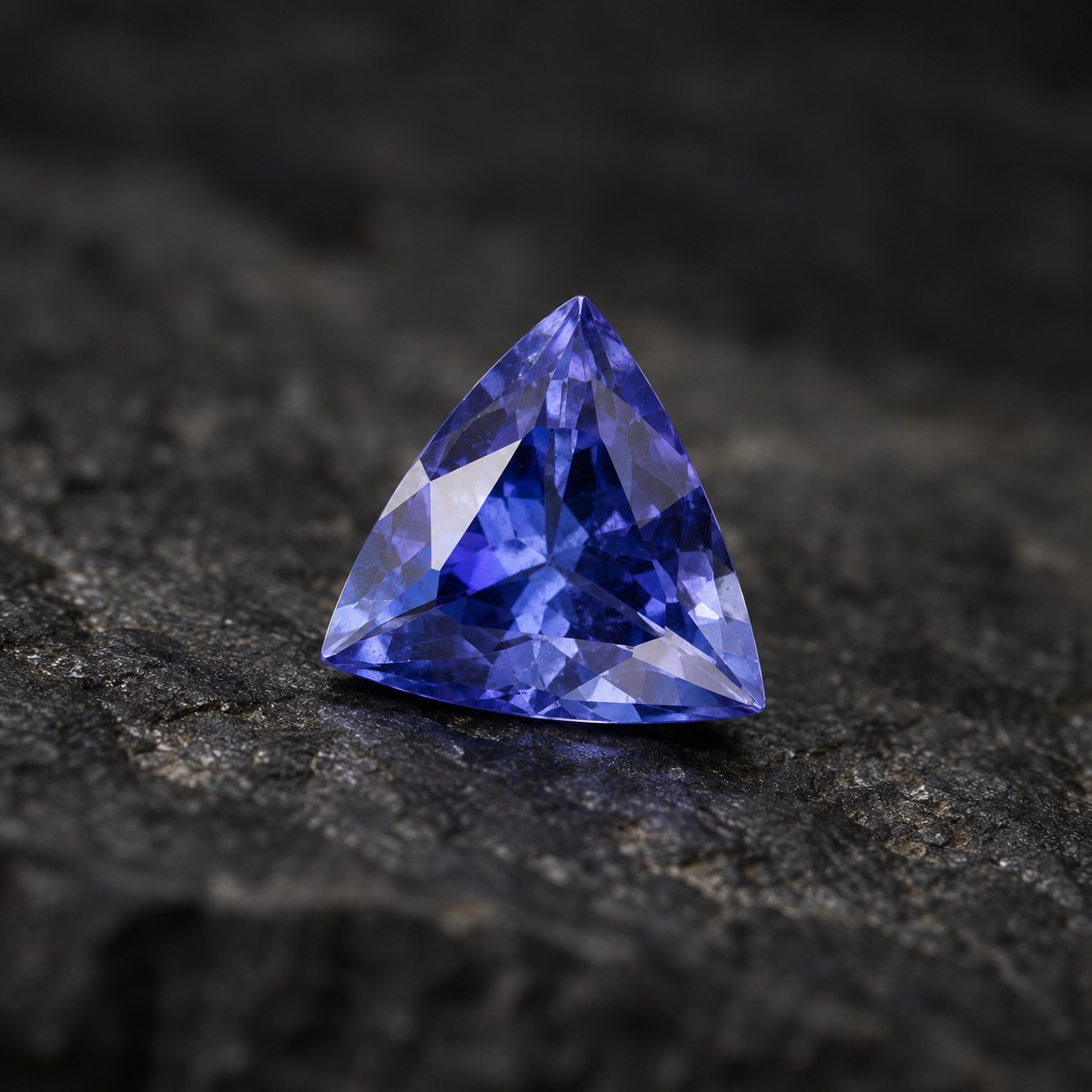 Photorealistic AI-generated study of Benitoite